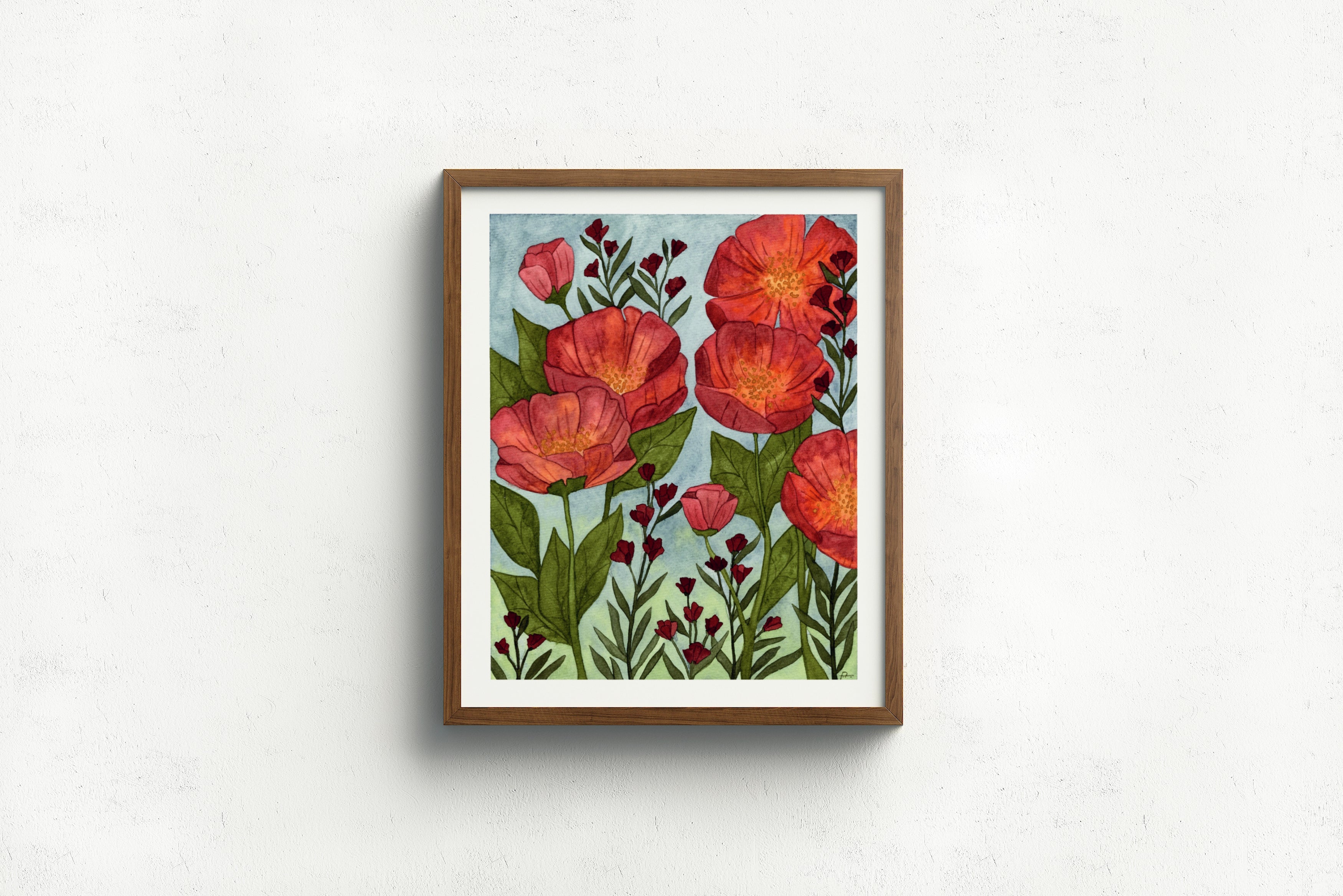 Red Poppies Print