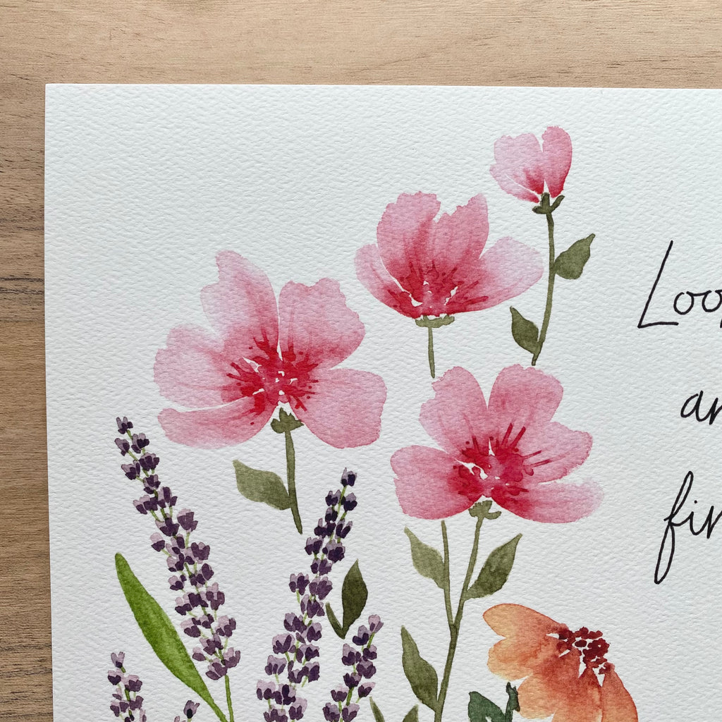 Floral C.S. Lewis Quote - Print