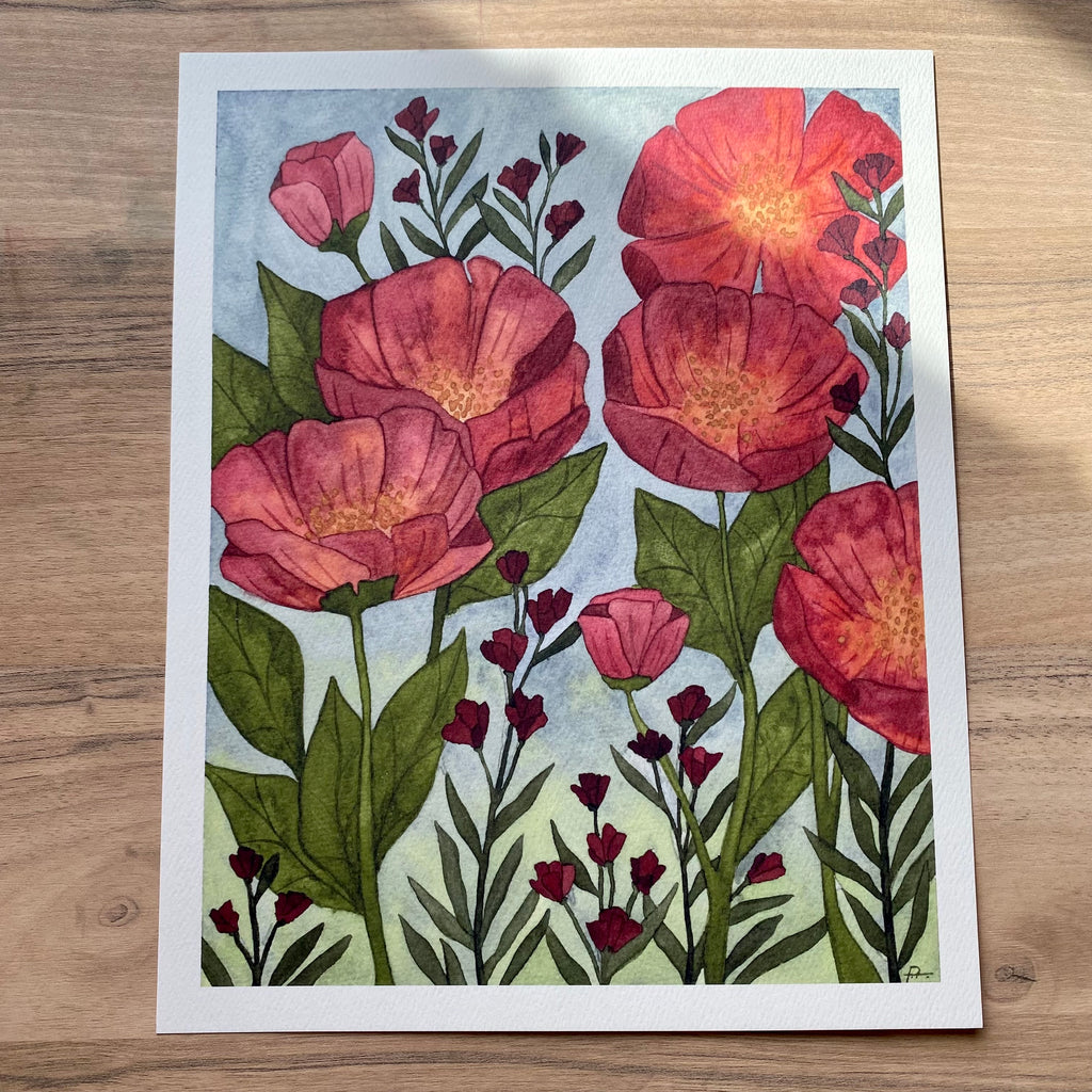 Red Poppies Print