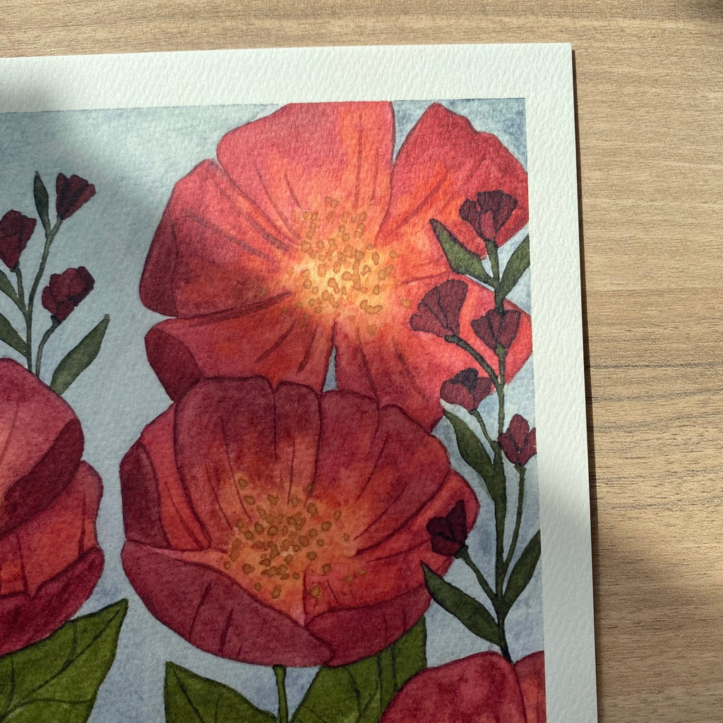 Red Poppies Print
