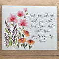 Floral C.S. Lewis Quote - Print