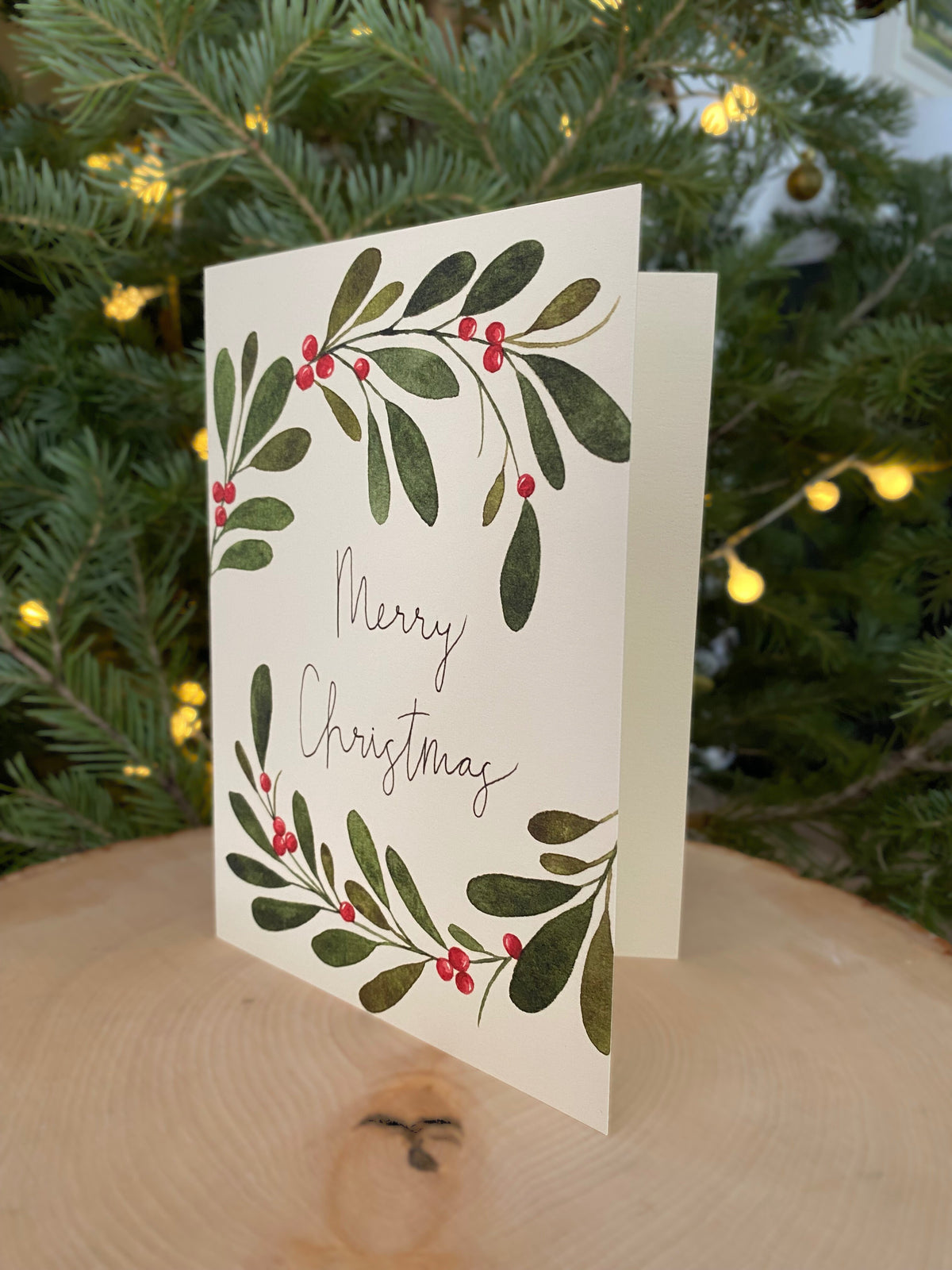 Merry Christmas Card - Wreath